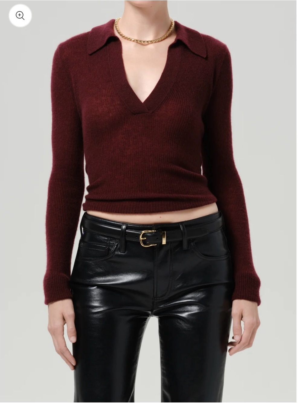 Citizens Of Humanity Burgundy Simone Polo Sweater (NWT)